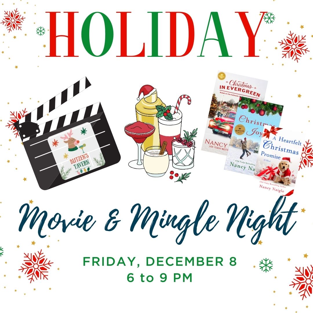 Holiday movie & mingle bingo